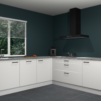 Zijdegrijze keuken Letland 32670