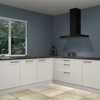 Zijdegrijze keuken Letland 32675