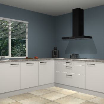 Zijdegrijze keuken Letland 32681