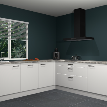 Zijdegrijze keuken Letland 32682