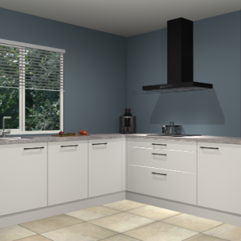 Zijdegrijze keuken Letland 32687