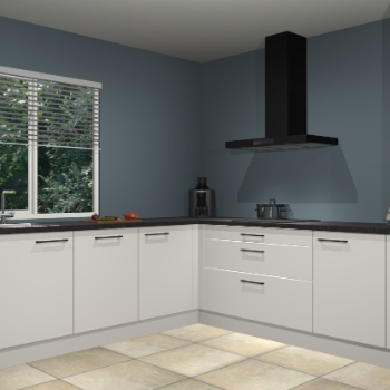 Zijdegrijze keuken Letland 32693