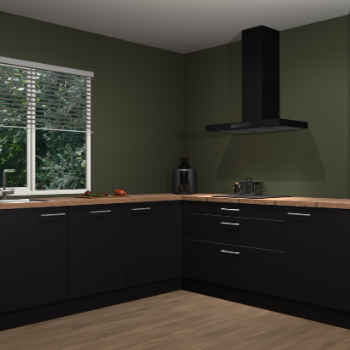 Zwarte keuken Letland 32785