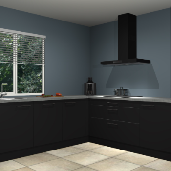 Zwarte keuken Letland 32795