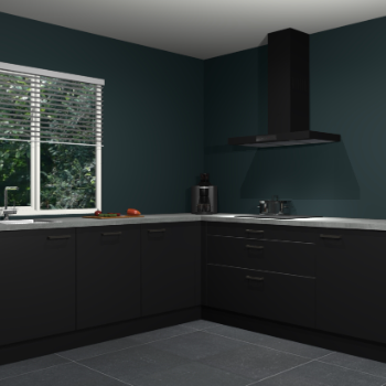 Zwarte keuken Letland 32796