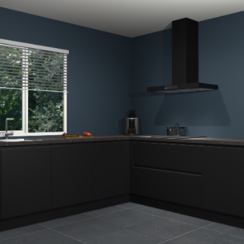 Zwarte greeploze keuken Letland 32803