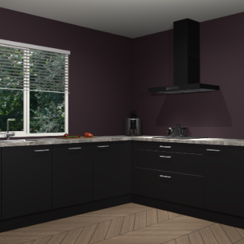 Zwarte keuken Letland 32805