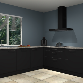 Zwarte keuken Letland 32807