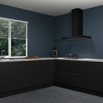 Zwarte greeploze keuken Letland 32815