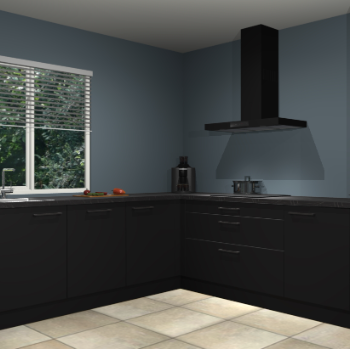 Zwarte keuken Letland 32819