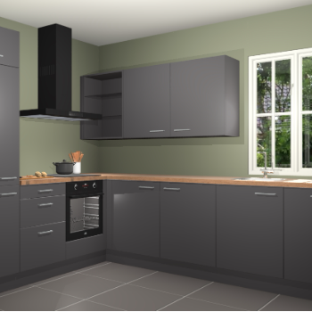 Onyxgrijze keuken Sucre 32946