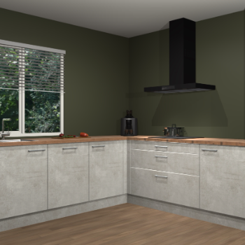 Beton opaal keuken Letland 32870