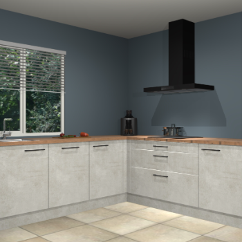 Beton opaal keuken Letland 32873