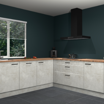 Beton opaal keuken Letland 32874