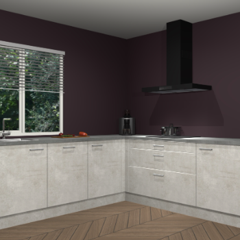 Beton opaal keuken Letland 32877