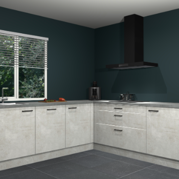 Beton opaal keuken Letland 32880