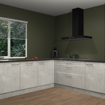 Beton opaal keuken Letland 32882