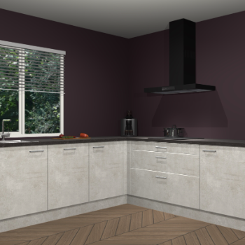 Beton opaal keuken Letland 32883