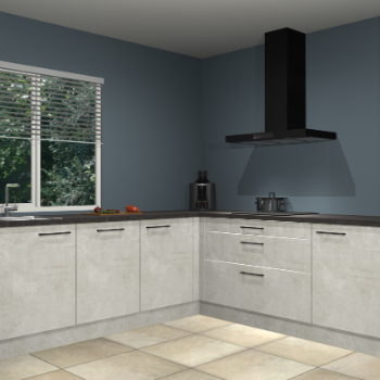 Beton opaal keuken Letland 32885