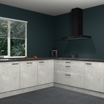 Beton opaal keuken Letland 32886