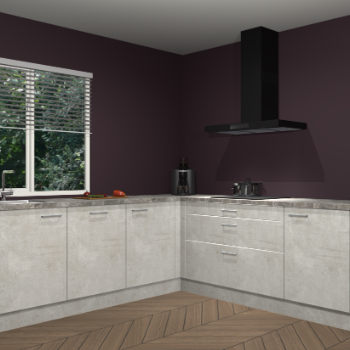 Beton opaal keuken Letland 32889