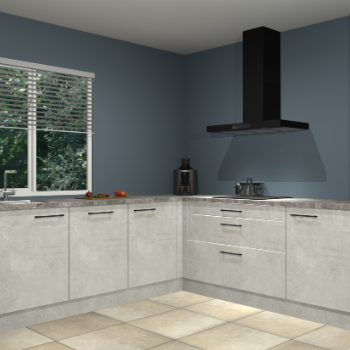 Beton opaal keuken Letland 32891