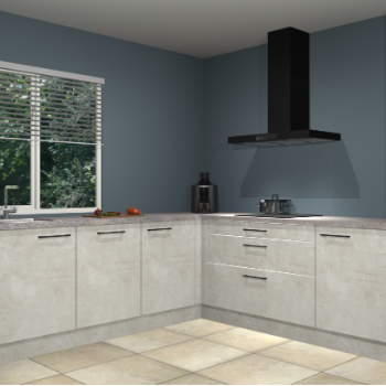 Beton opaal keuken Letland 32897