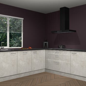 Beton opaal keuken Letland 32901