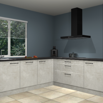 Beton opaal keuken Letland 32903