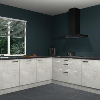 Beton opaal keuken Letland 32904