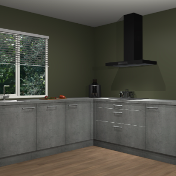 Beton parelgrijs keuken Letland 32915