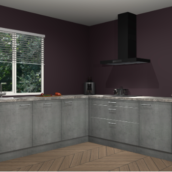 Beton parelgrijs keuken Letland 32928