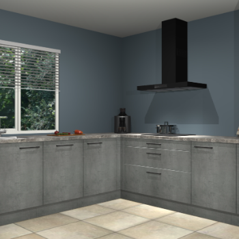 Beton parelgrijs keuken Letland 32930