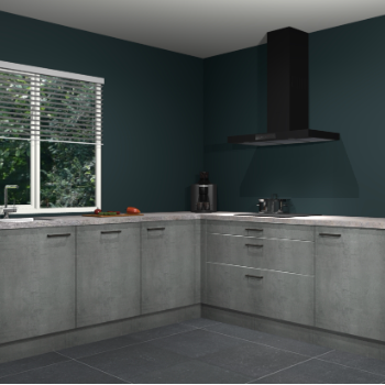 Beton parelgrijs keuken Letland 32937