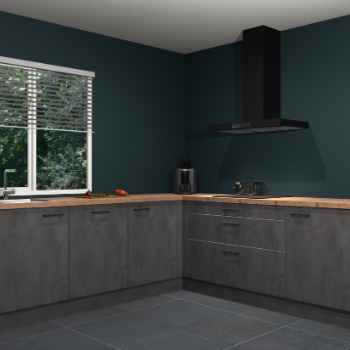 Beton antraciet keuken Letland 32954