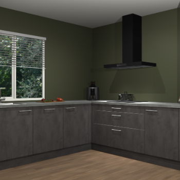 Beton antraciet keuken Letland 32959