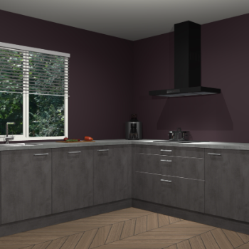 Beton antraciet keuken Letland 32960