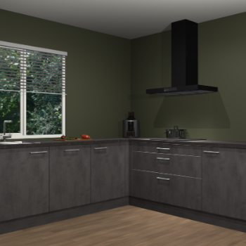 Beton antraciet keuken Letland 32965