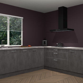 Beton antraciet keuken Letland 32978