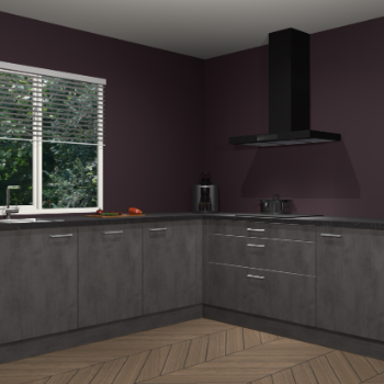 Beton antraciet keuken Letland 32984