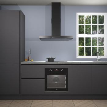 Onyxgrijze greeploze keuken Bangladesh 33491