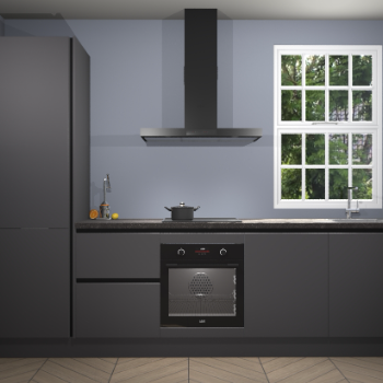 Onyxgrijze greeploze keuken Bangladesh 33497