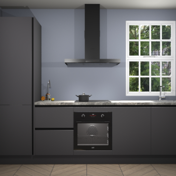 Onyxgrijze greeploze keuken Bangladesh 33503