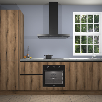 Gouden eiken greeploze keuken Bangladesh 34090