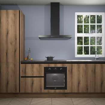 Gouden eiken greeploze keuken Bangladesh 34096