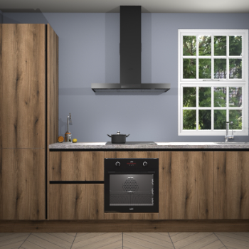 Gouden eiken greeploze keuken Bangladesh 34108