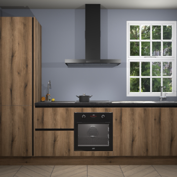 Gouden eiken greeploze keuken Bangladesh 34114