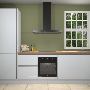 Sneeuwwitte hoogglans greeploze keuken Bangladesh 34153