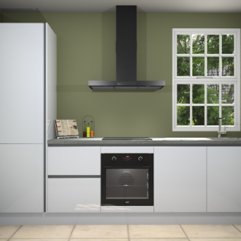 Sneeuwwitte hoogglans greeploze keuken Bangladesh 34160