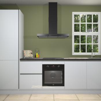 Sneeuwwitte hoogglans greeploze keuken Bangladesh 34166